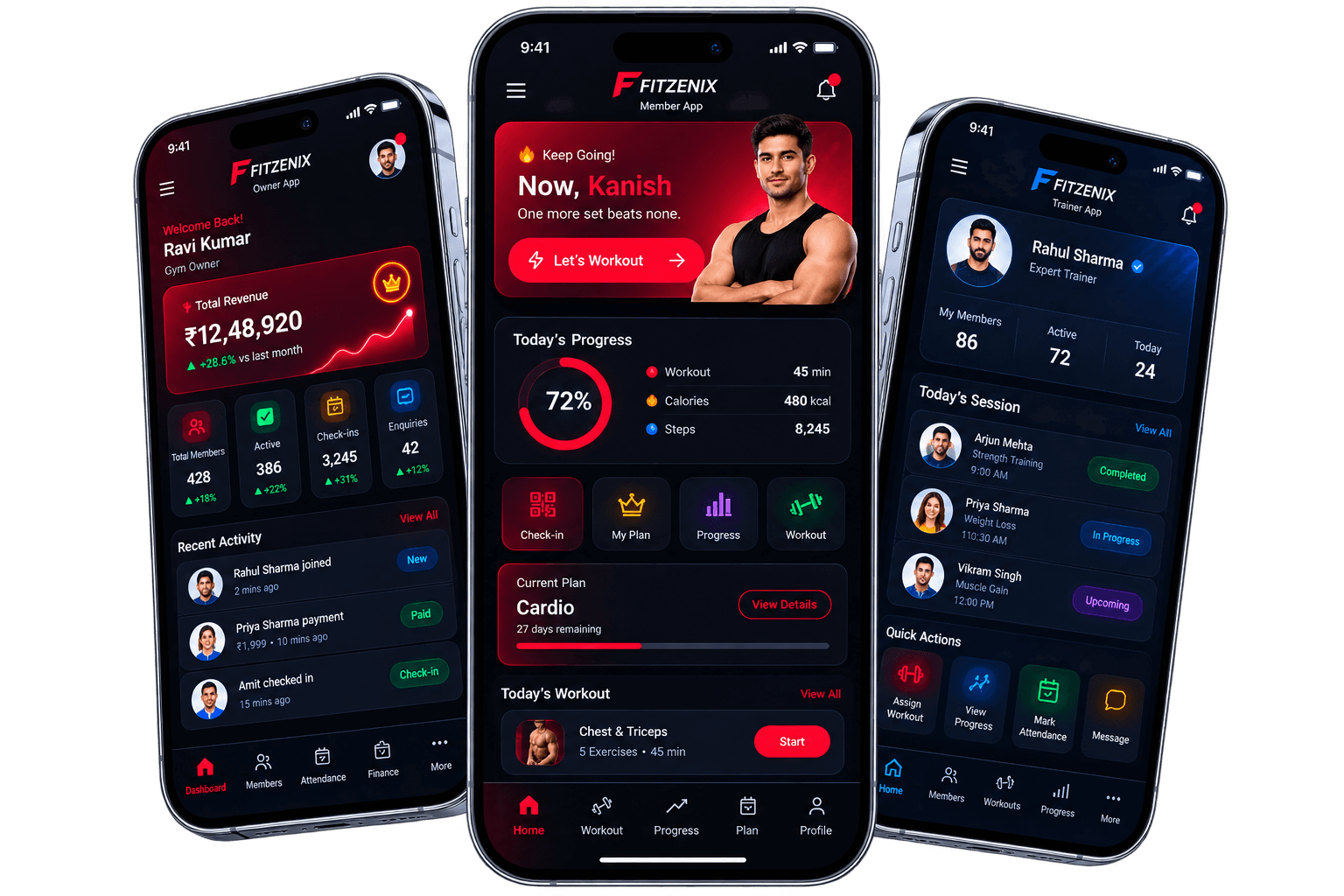 FITZENIX Owner, Trainer and Member mobile apps