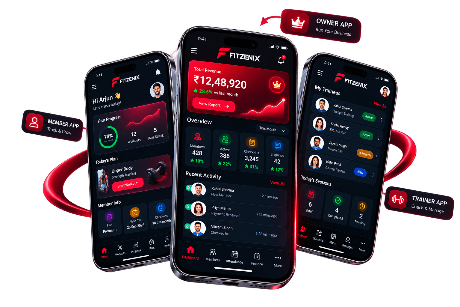 FITZENIX Owner, Trainer and Member mobile apps