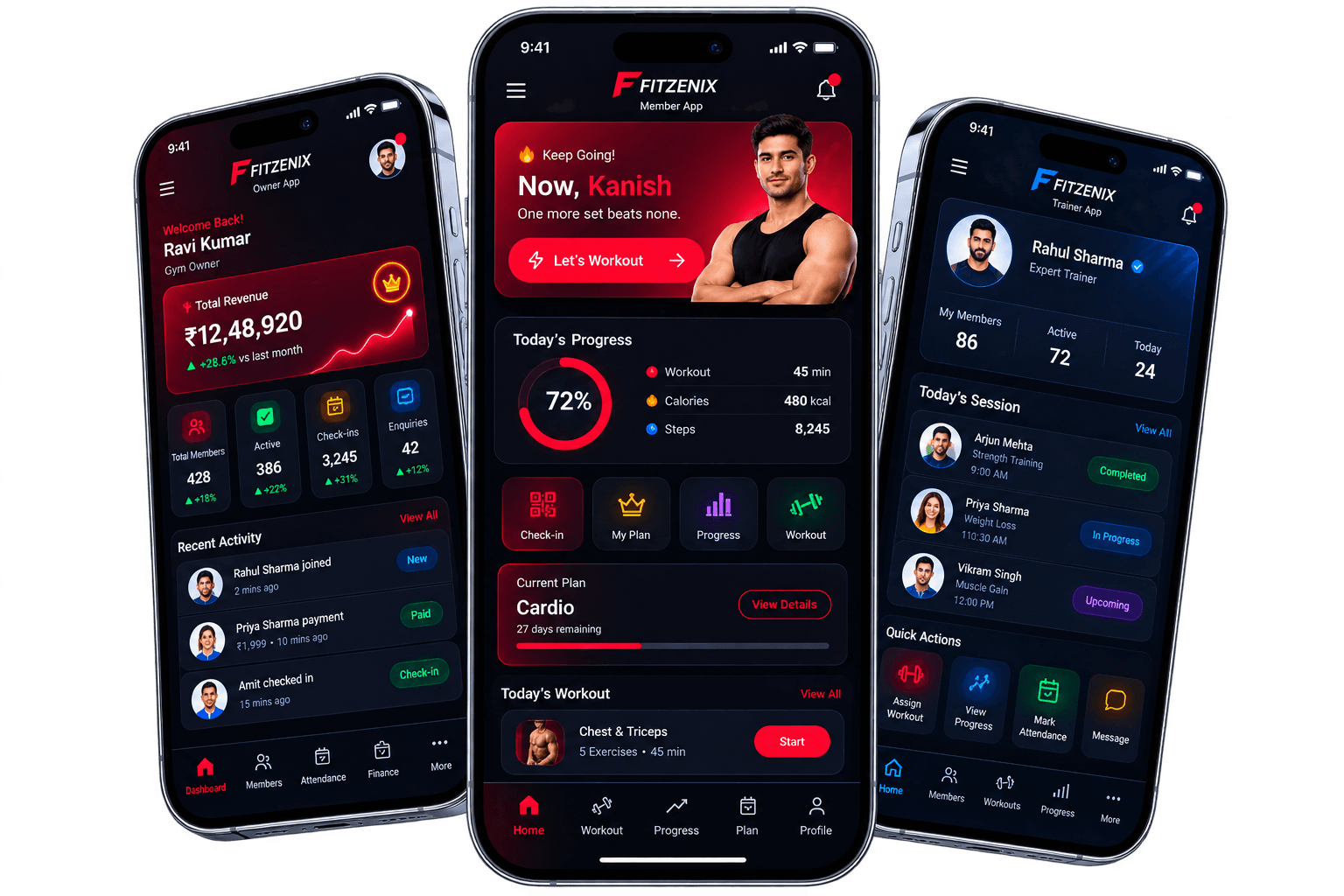 FITZENIX Owner, Trainer and Member mobile apps